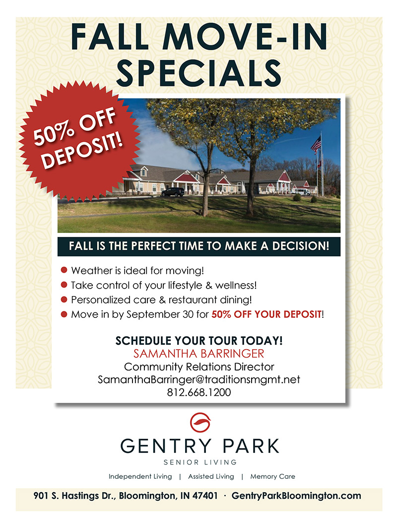 Gentry Park Senior Living Fall Assisted Living Move-In Specials